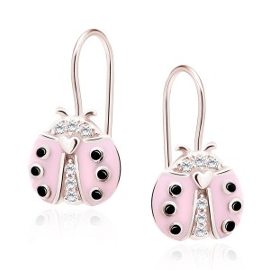Cercei argint  buburuza roz cu pietre rose gold Ladybug DiAmanti Z1804JRG_P-DIA (Argint 925‰ 1,5 g.) Cercei argint  buburuza roz cu pietre rose gold Ladybug DiAmanti Z1804JRG_P-DIA (Argint 925‰ 1,5 g.)